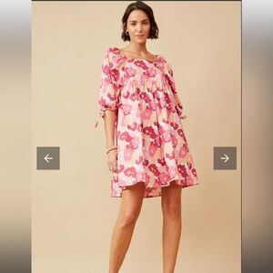 New Hayden Los Angeles floral square neck puff sleeve dress
